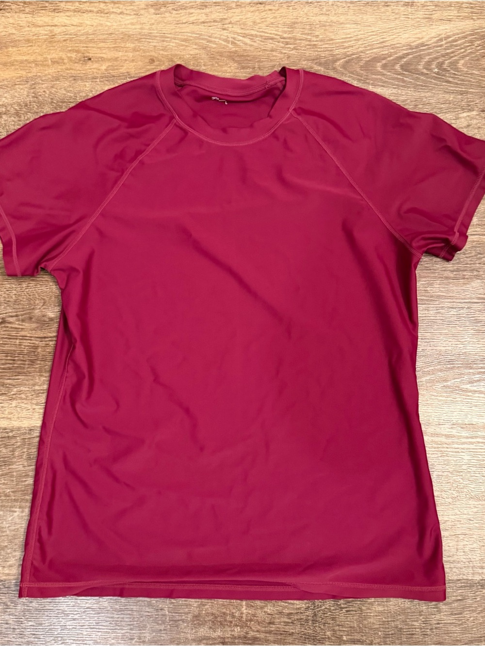 Amazon Women's Swim Coverup Short Sleeve Rash Guard in Berry